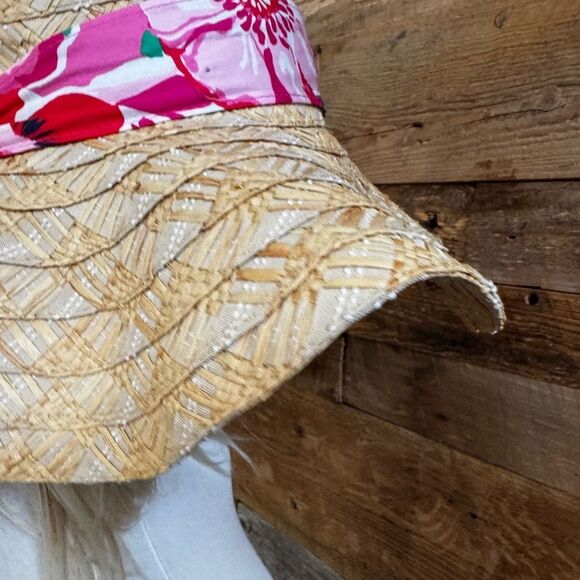 🌸 Lilly Pulitzer “A Thing Called Love” Hatband Floppy Sun Hat 🌸 - Picture 7 of 7